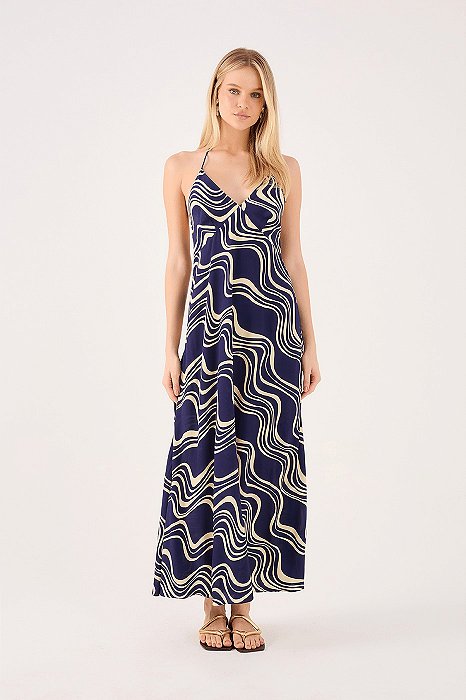 DRESS TO VESTIDO CROPPED CREPE ESTAMPA FLUTUAR