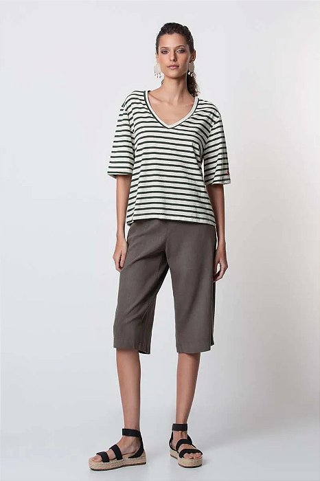 SLY T-SHIRT LISTRADA MANGA CURTA