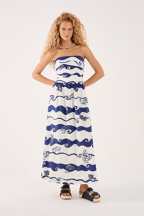 DRESS TO VESTIDO CROPPED ESTAMPA PINTADO