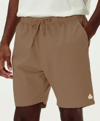 REDLEY  BERMUDA SARJA ELASTICO CLASSICA MARROM