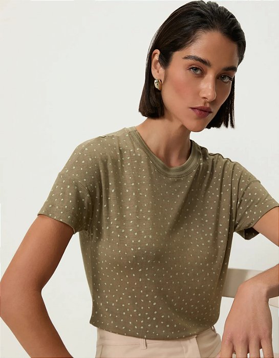 SHOULDER T-SHIRT POÁ VERÃO VERDE