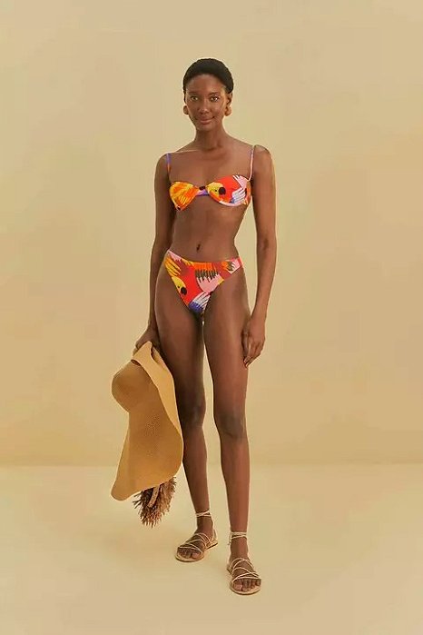 FARM BEACHWEAR BIQUINI MEIA TACA FESTA DAS ARARAS