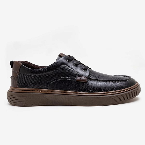 DEMOCRATA SAPATÊNIS DENIM PRETO CLASH