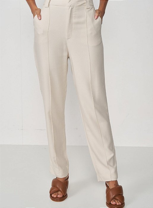 COLCCI CALÇA CARROT JOANA ALFAIATARIA RAQUEL TAUPE