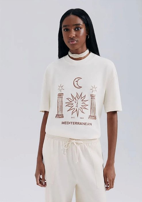 HERING BLUSA FEMININA ESTMAPADA MANGA CURTA