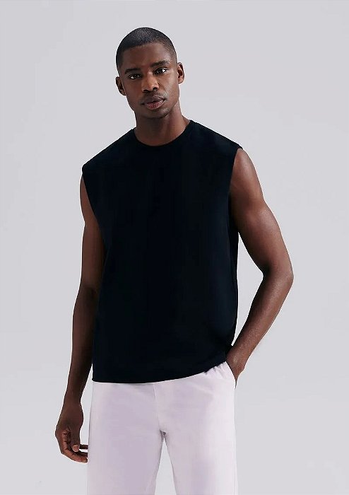 HERING REGATA MASCULINA COMFORT ALÇAS LARGAS SUPER COTTON - PRETO