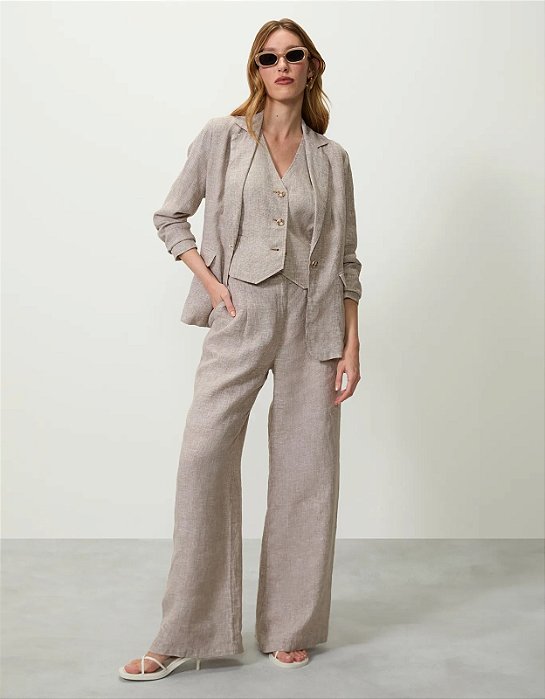 SHOULDER CALÇA MINI PIED POULE RETA