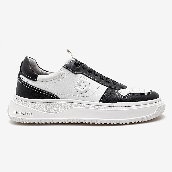 DEMOCRATA TÊNIS DENIM BLOCK OFF WHITE