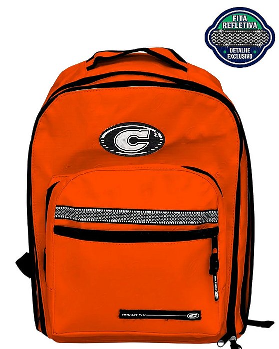 MOCHILA CLASSIC COMPANY LARANJA CORAL