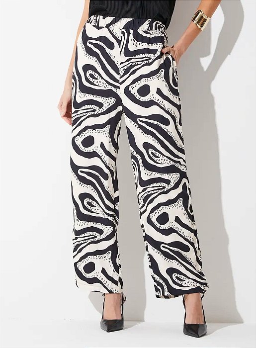 SOMMER CALÇA RETA COMFY ROUTE ESTAMPADA DUNA