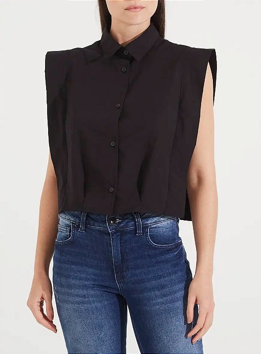 FORUM CAMISA ALFAIATARIA MUSCLE PRETO