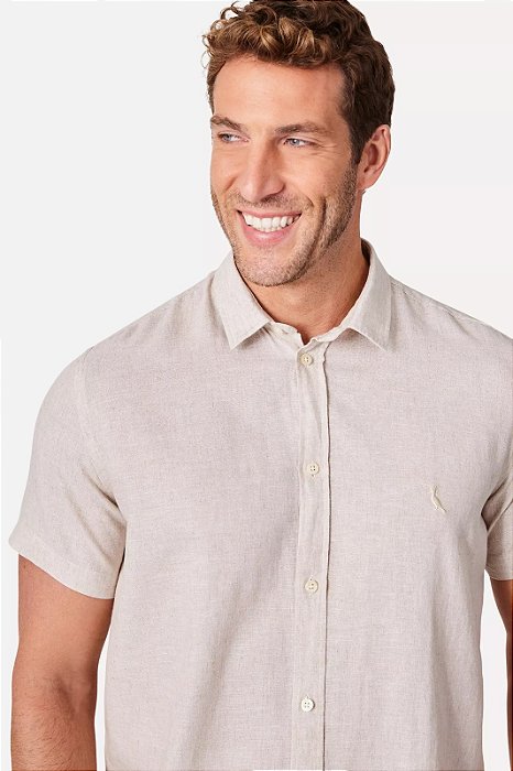 RESERVA CAMISA MC LINHO PIENZA NATURAL