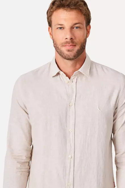 RESERVA CAMISA ML LINHO PIENZA - NATURAL