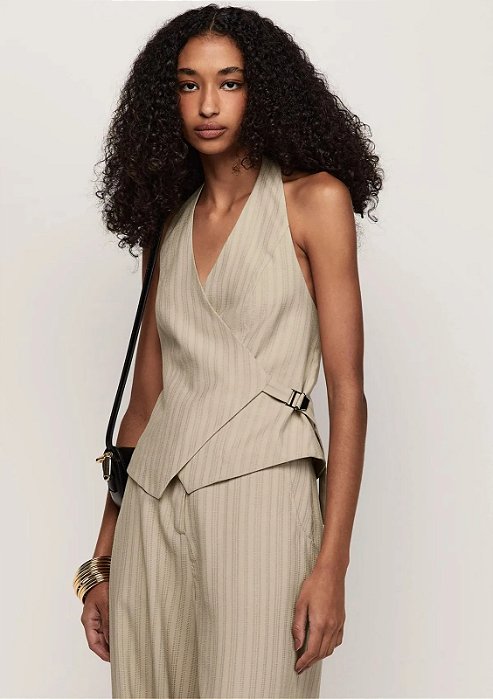 DZARM REGATA FRENTE ÚNICA  COM FIVELA - CINZA