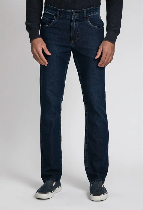 DOCTHOS CALÇA RELAXED FIT JEANS ESCURO