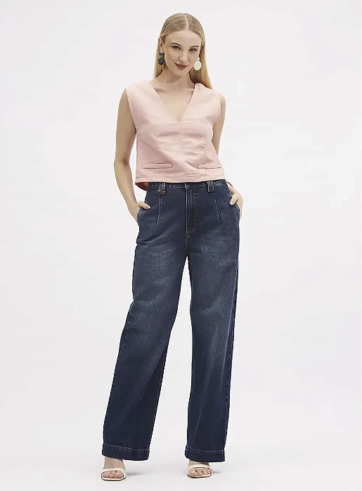 SOMMER CALÇA JEANS RETA INDIGO