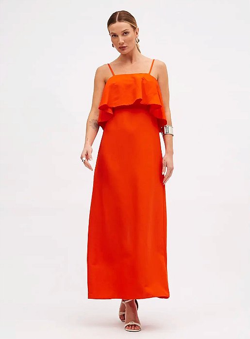 SOMMER VESTIDO LINHO - LARANJA FEBO