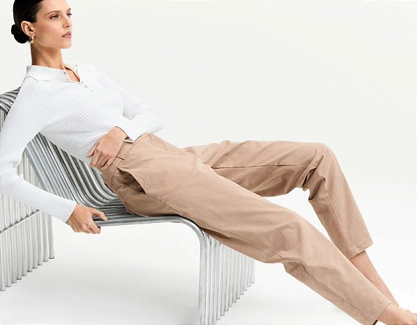 SHOULDER CALÇA SLIM ALFAITADA
