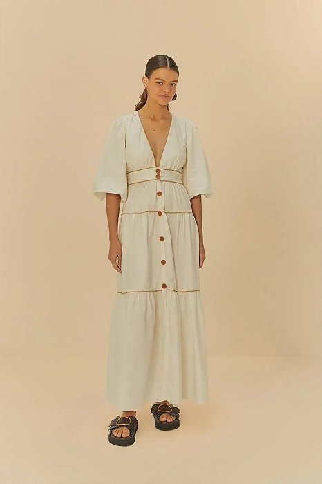 FARM VESTIDO MANGAS BICOLOR