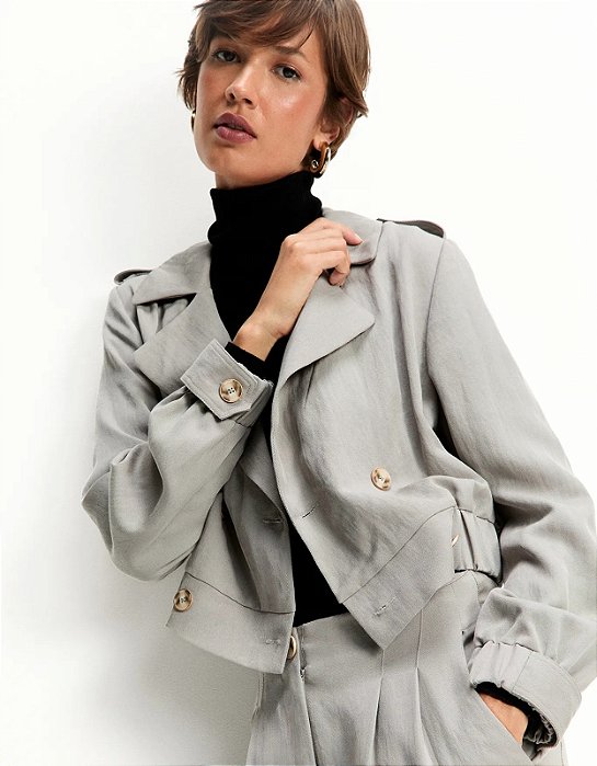 SHOULDER JAQUETA CURTA COM ELÁSTICO