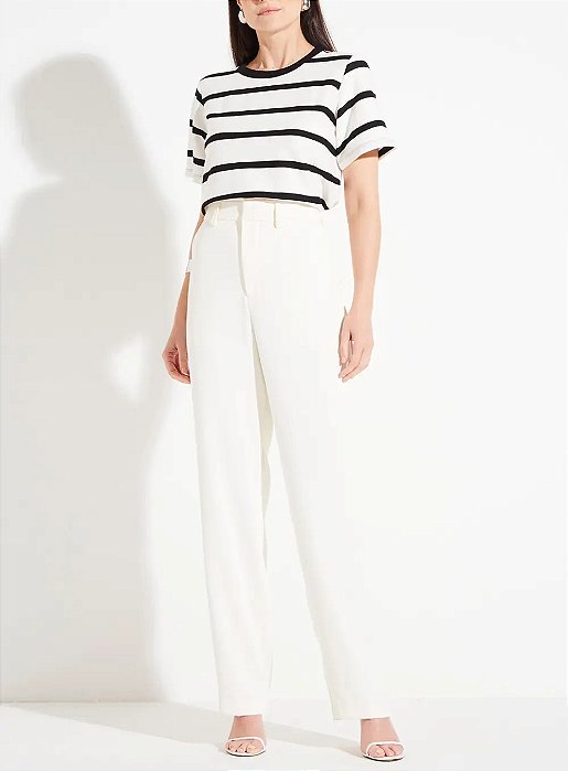 FORUM CAMISETA COMFORT LISTRADA GOLA CARECA