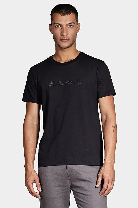 ARAMIS CAMISETA MANGA CURTA TIME LINE PRETO