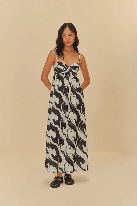 FARM VESTIDO CROPPED ESTAMPADO PANTERAS