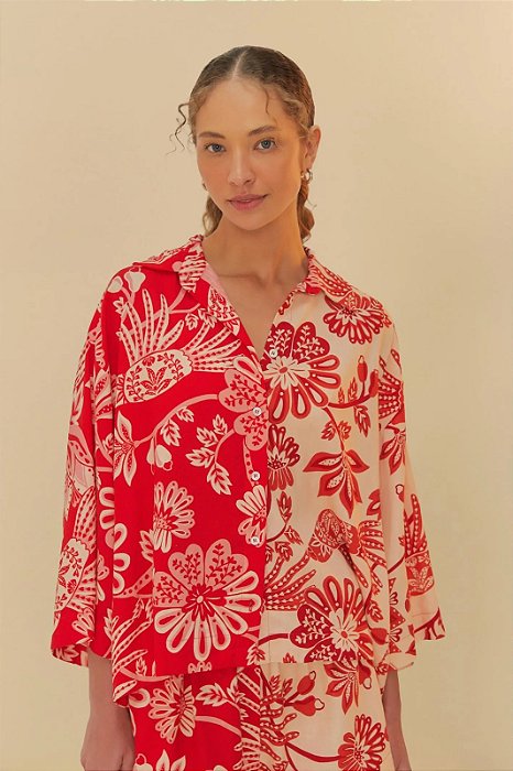 FARM CAMISA ESTAMPADA ARARA FLORAL