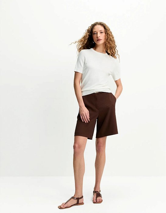 SHOULDER T-SHIRT TRICOT BÁSICO