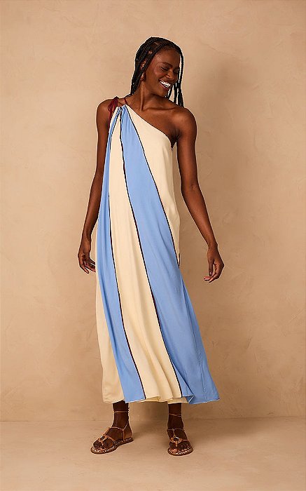 DRESS TO VESTIDO CREPE RECORTES COLOR