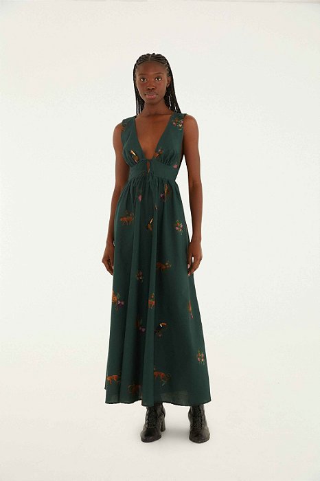 FARM VESTIDO LONGO FLORESTINHA