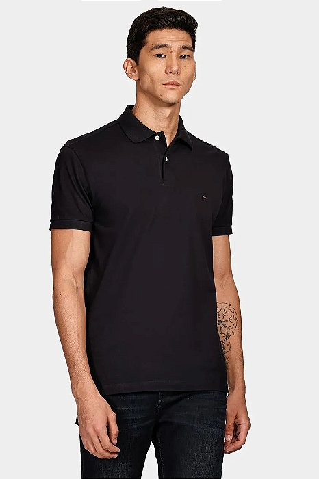 ARAMIS POLO BÁSICA PIQUET PRETO