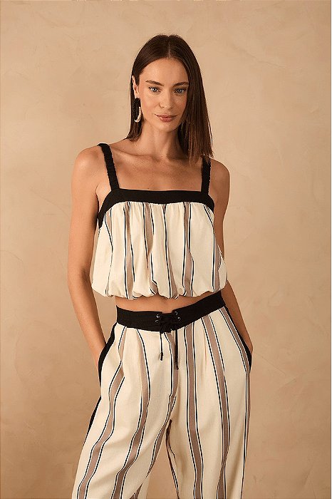 DRESS TO BLUSA BUBBLE LINHO ESTAMPA PARQUE