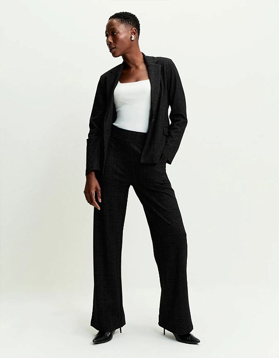 SHOULDER CALÇA RETA XADREZ 360