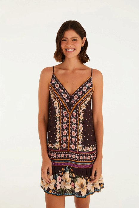 FARM VESTIDO CURTO ESTAMPADO FLORI