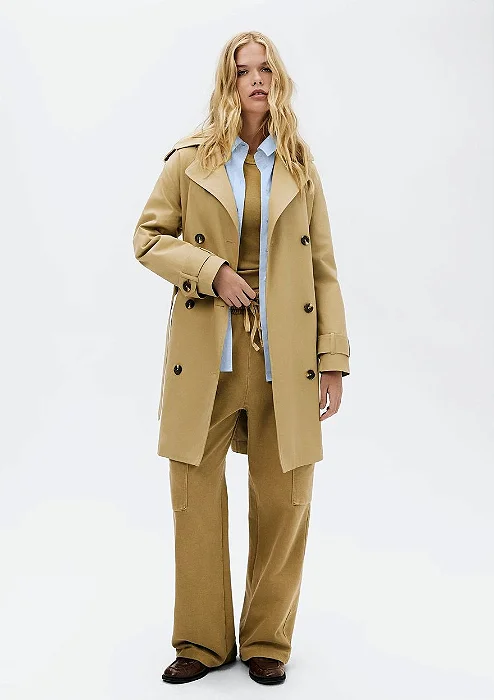 HERING CASACO TRENCH COAT FEMININO - CAQUI