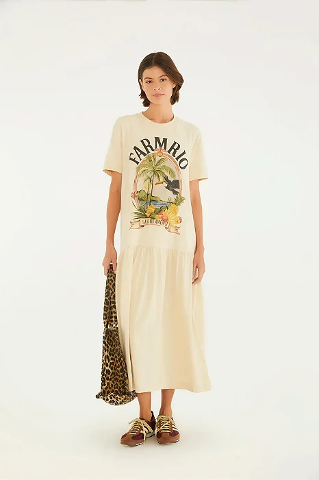 FARM VESTIDO T-SHIRT CROPPED LATINO AMERICA