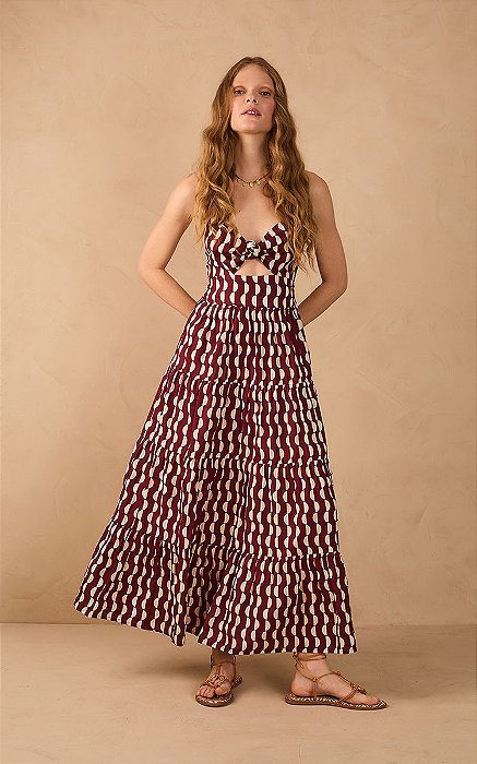 DRESS TO VESTIDO MIDI TRICOLINE ESTAMPA COPA