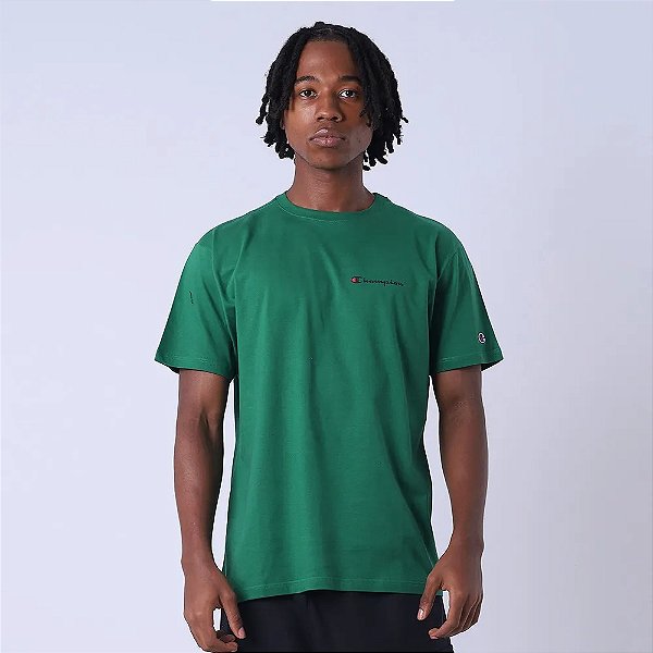 CHAMPION CAMISETA ATH MINI SCRIPT LOGO INK FRESH GREEN LEAF