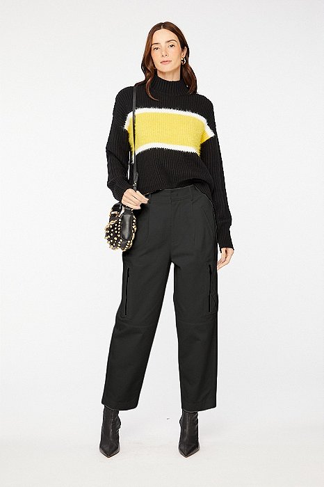ANIMALE CALÇA CARGO LEA PRETA
