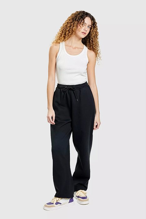 BAW CALÇA WIDE FIT SELFIE CHENILLE PRETO