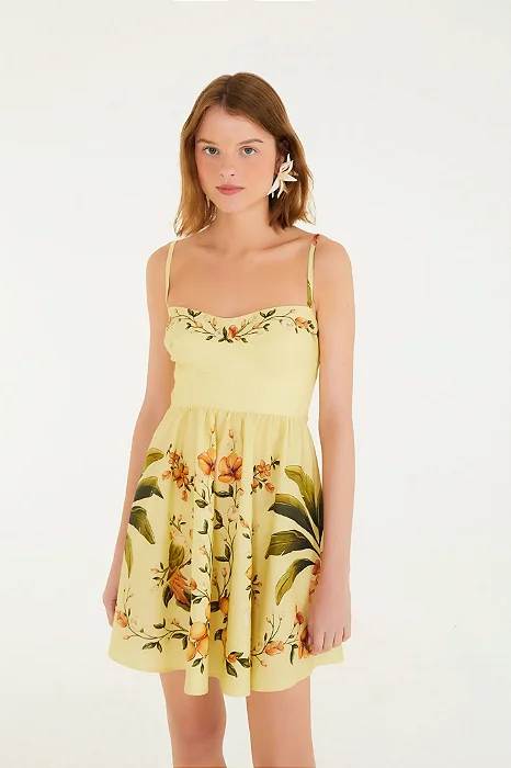 FARM FARM VESTIDO CURTO BOSQUE CHIC
