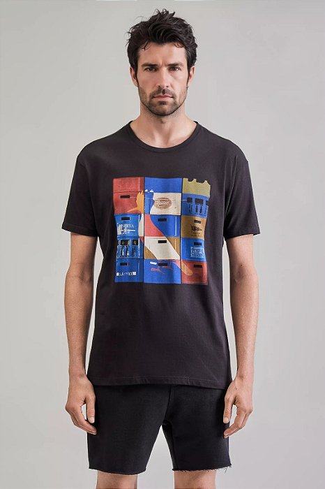 RESERVA CAMISETA SLIM ESTAMPA PICA PAU CAIXA DE CERVEJA