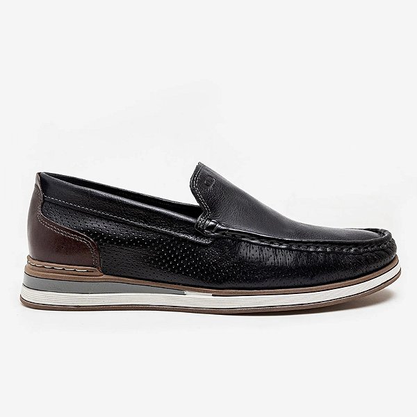 DEMOCRATA MOCASSIM DENM FLOW - PRETO/MARROM