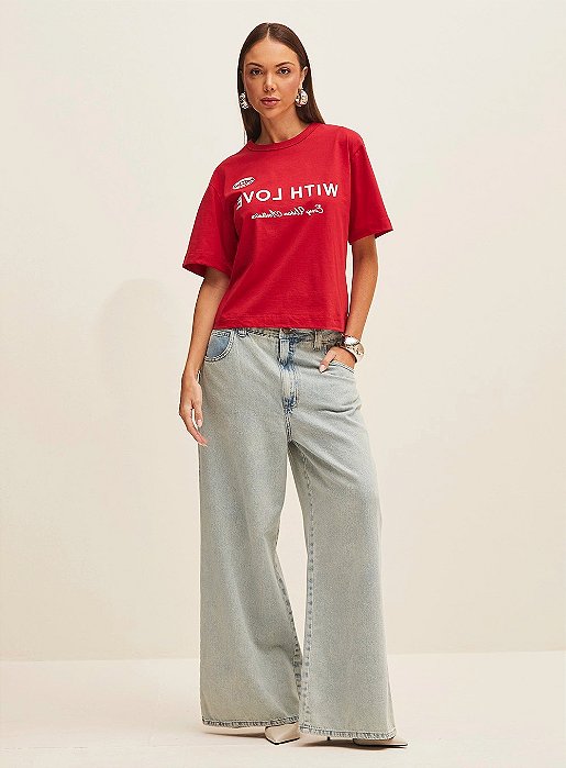 FORUM CAMISETA FEMININA MANGA CURTA COM ESTAMPA