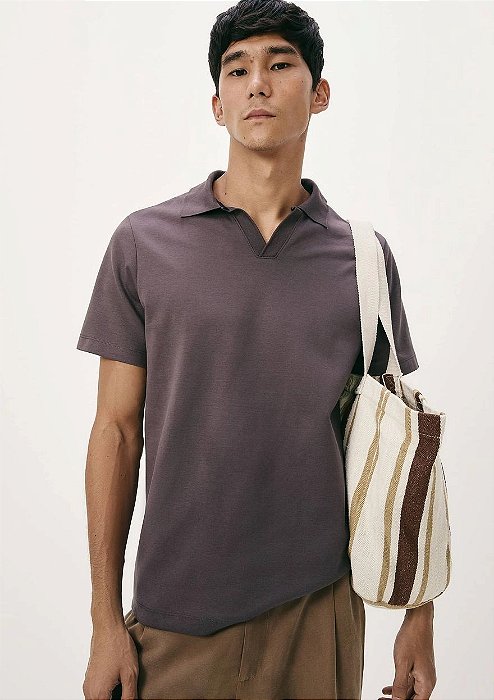 HERING CAMISA POLO MASCULINA COMFORT MANGA CURTA - AZUL