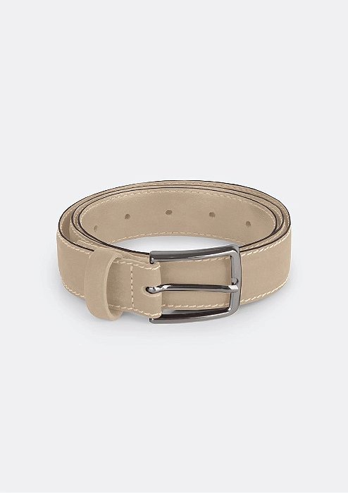 HERING CINTO MASCULINO NOBUCK COM FIVELA EM METAL - CAQUI