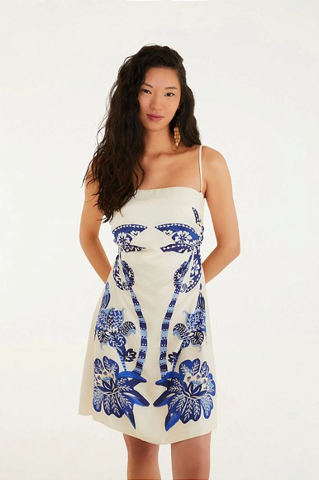 FARM VESTIDO CURTO COQUEIRO TROPICAL