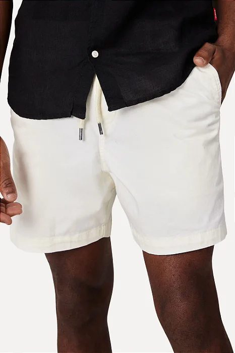 RESERVA SHORT ELASTICO ESTONADO - OFF WHITE