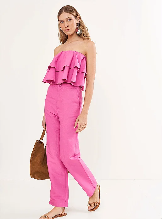 COLCCI TOP LINHO ROSA MON AMOUR